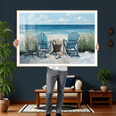 Beach Canvas Wall Art Coastal Adirondack Chairs Ocean by MyGreatCanvas | Canvas Wall Art Prints | Photo Prints & Wall Decor
