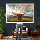 Texas Longhorn Canvas Wall Art – Majestic Triptych Animal by MyGreatCanvas | Canvas Wall Art Prints | Photo Prints & Wall Decor