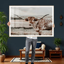 Texas Longhorn Canvas Wall Art Print – Majestic Western by MyGreatCanvas | Canvas Wall Art Prints | Photo Prints & Wall Decor