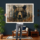 Abstract 399 Bear Wall Art | Rustic Cabin Wall Decor with by MyGreatCanvas | Canvas Wall Art Prints | Photo Prints & Wall Decor