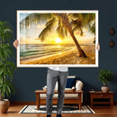Beach Sunset Canvas Wall Art Print - Tropical Beach Canvas by MyGreatCanvas | Canvas Wall Art Prints | Photo Prints & Wall Decor