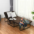 Folding Guest Sleeper Bed w/6 Position Adjustment-Brown by LJGDeals