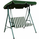 Loveseat Cushioned Patio Steel Frame Swing Glider by LJGDeals