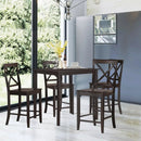 24 Inch 2 Pack Rubber Wood Frame Kitchen Chairs by LJGDeals