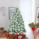 4.5 Feet Snow Flocked Artificial Christmas Tree with 400 Tips by LJGDeals