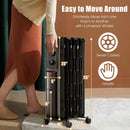 1500W Oil Filled Portable Radiator Space Heater with Adjustable Thermostat by LJGDeals