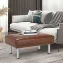 Rectangle Tufted Ottoman with Stainless Steel Legs for Living Room by LJGDeals
