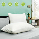 Set of 2 28 x18 Inch Shredded Memory Foam Bed Pillows with Bamboo Cooling Cover by LJGDeals