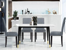 Set of 2 Fabric Upholstered Dining Chairs with Nailhead by DirectDeals