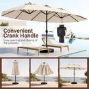 15.5 ft Patio Umbrella with Solar LED Lights and Base by LJGDeals