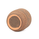 5.5 inch Black-Clay Color Geometric Pattern Pot