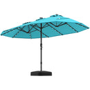 15 Feet Double-Sided Patio Umbrella with 48 LED Lights by LJGDeals