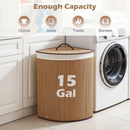 15 Gallon Bamboo Laundry Hamper with Removable Liner by LJGDeals