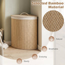 15 Gallon Bamboo Laundry Hamper with Removable Liner by DirectDeals