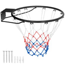 15 Inch Basketball Rim Goal Replacement with All Weather Net and Mounting Hardware by LJGDeals