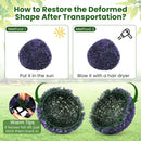 15 Inch Round Artificial Plant Boxwood Topiary Balls Set of 2 for Indoor Outdoor-Purple by LJGDeals