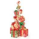 15 Stacked Lighted Christmas Gift Box Tower with 450 Warm White Lights by LJGDeals