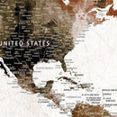 Personalized Push Pin World Map Canvas Print – Custom Framed