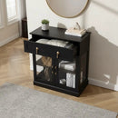 Modern Glass Door Cabinet – 3 Styles | Adjustable Shelves | Compact Storage Cupboard by 2Dropme