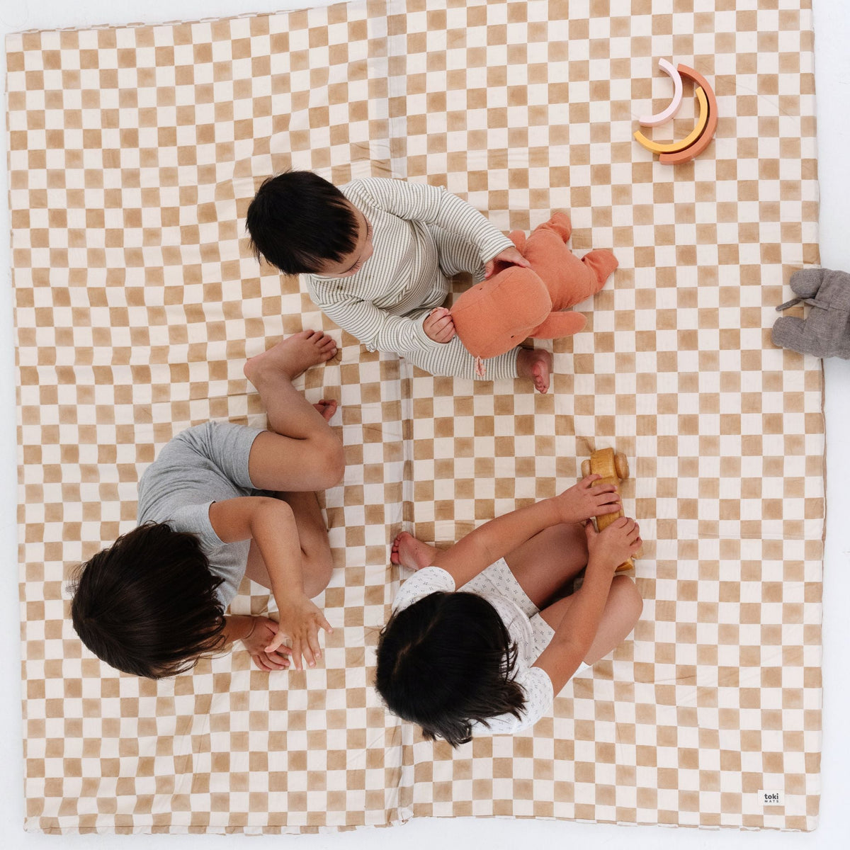 Checker Toffee Organic Cotton Mat, photo 8 of 18