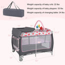 3-in-1 Portable Baby Playard with Zippered Door and Toy Bar by LJGDeals