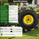 15 x 6.00-6 Tube-type Tires & Wheels 2 Pack 4 PR Tires-Yellow by LJGDeals