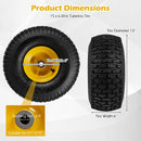 15 x 6.00-6 Tubeless Tires and Wheels 2 Pack 4 PR Tires-Yellow by LJGDeals
