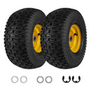 15 x 6.00-6 Tubeless Tires and Wheels 2 Pack 4 PR Tires-Yellow by LJGDeals