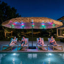 Double-Sided Patio Umbrella 15x9 ft with Solar LED Lights by LJGDeals