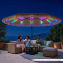 Double-Sided Patio Umbrella 15x9 ft with Solar LED Lights by LJGDeals