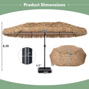 Double-Sided Patio Umbrella 15x9 ft with 144 Solar Lights by DirectDeals
