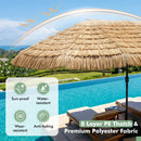 Double-Sided Patio Umbrella 15x9 ft with 144 Solar Lights by LJGDeals