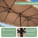 Double-Sided Patio Umbrella 15x9 ft with 144 Solar Lights by DirectDeals