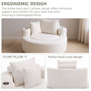 Round Sofa Bed with Memory Foam Sectional Couches for Living Room
