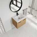 Floating Bathroom Vanity With Sink, Wall Mounted Double Door Storage
