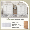 Shaker Free Standing Bathroom Vanity Cabinet & Sink, Soft Close Drawers, Soft Close Doors by HouseOfZazla