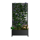 Metal Planter Box with Trellis, 73"x35"x16" Raised Garden Bed