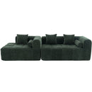 Sectional Free Combined Sofa With 2 Side Pockets by HouseOfZazla