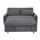 Pull-Out 2 Seat Modern Sleeper Sofa With 2 Throw Pillows And USB Ports by HouseOfZazla