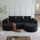 Curved Oversized Sectional Sofa With Extra Deep Seat by HouseOfZazla