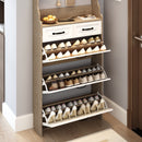 Premium Shoe Cabinet with Drop-Down Doors