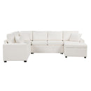 Sectional Sofa Pull-Out Sofa Bed Sleeper With A Storage Ottoman, Three Pillows And Charging Devices For Living Room by HouseOfZazla