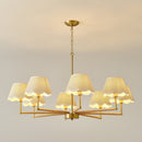 8-Light Rope and Fabric Shade Gold Chandelier by HouseOfZazla