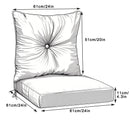 Outdoor Deep Seat Cushions for Patio Furniture, Set of 2