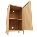 Bamboo Freestanding Storage Cabinet With Door And Shelf For Bathroom, Living Room, Kitchen - Natural / Natural Wood by HouseOfZazla