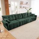 Modern Sofa & Pillows, Textured Cover, High Rebound Cushions by HouseOfZazla