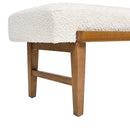Billie - Modern Telephone Bench With Sliding Shelf - Ivory White by HouseOfZazla