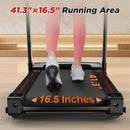 Folding Treadmills For Home - 3.5Hp Portable Foldable With Incline, Electric Treadmill For Running Walking Jogging Exercise With 12 Preset Programs, Indoor Workout Training Space Save Apartment, App - Black by HouseOfZazla