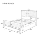 Mid-Century Platform Bed With Headboard And Slat Support, No Box Spring Needed