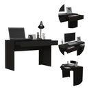 Acre Writing Computer Desk, Two Drawers -Black